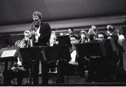 Concert band and choir performing at Expo 86