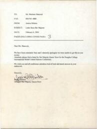 Letter from Her Majesty Queen Noor