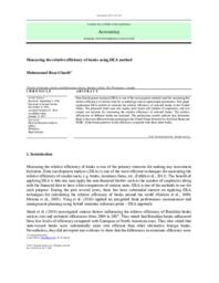 Measuring the relative efficiency of banks using DEA method