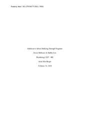 Solutions to school bullying through programs