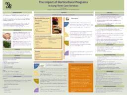 The impact of horticultural program in long-term care services