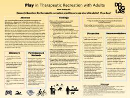 Play in therapeutic recreation with adults