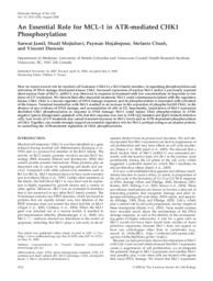 An essential role for MCL-1 in ATR-mediated CHK1 phosphorylation