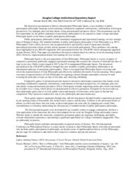 Philosophy sports: A new modality of public participatory philosophy