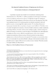 Revisiting the conditional sentence of imprisonment after 20 years:  Is community custody now an endangered species?