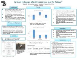 Is foam rolling an effective recovery tool for fatigue?