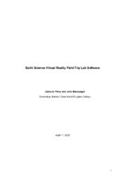 Earth Science Virtual Reality field trip lab software