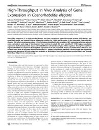 High-throughput in vivo analysis of gene expression in Caenorhabditis elegans