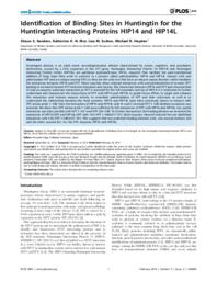 Identification of binding sites in huntingtin for the huntingtin interacting proteins HIP14 and HIP14L