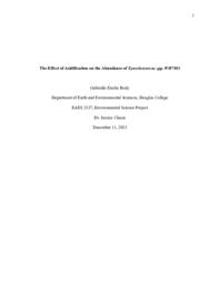 The effect of acidification on the abundance of Synechococcus spp. WH7803