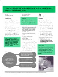 The experience of a trans coach in youth baseball: An autoethnographic study