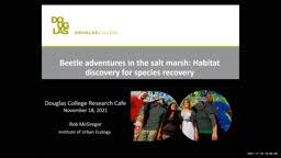 Beetle adventures in the salt marsh: habitat discovery for species recovery