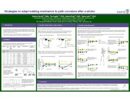 Strategies to adapt walking mechanics to path curvature after a stroke
