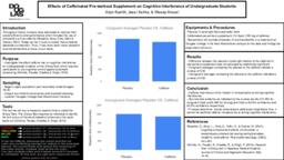 Effects of caffeinated pre-workout supplement on cognitive interference of undergraduate students