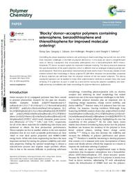 ‘Blocky’ donor–acceptor polymers containing selenophene, benzodithiophene and thienothiophene for improved molecular ordering