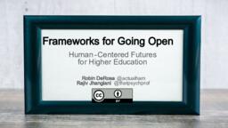 Frameworks for going open: Human-centered futures for higher education