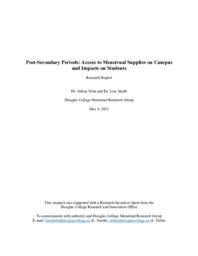 Post-secondary periods:  Access to menstrual supplies on campus and impacts on students