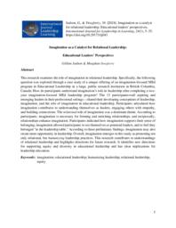 Imagination as a catalyst for relational leadership: Educational leaders’ perspectives