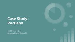 Portland: Case study