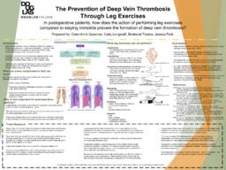 The prevention of deep vein thrombosis through leg exercises