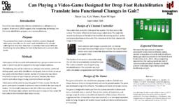 Can playing a videogame designed for drop foot rehabilitation translate into functional change in Gait?