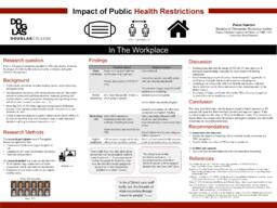 Impact of public health restrictions in the workplace