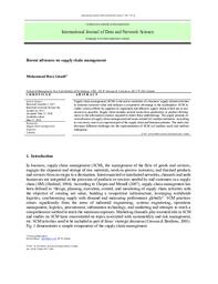 Recent advances on supply chain management