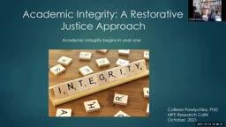 Academic integrity: A restorative justice approach
