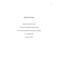 Nutrition for the future