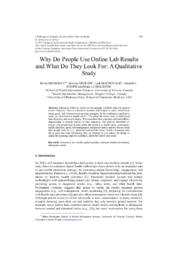 Why do people use online lab results and what do they look for: A qualitative study