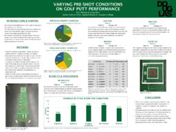 Varying pre-shot conditions on golf putt performance