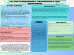 Green visions: Cultivating consciousness, from personal lifestyles to campus initiatives and beyond