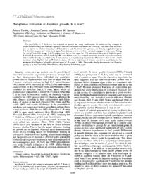 Phosphorus limitation of Daphnia growth: Is it real?