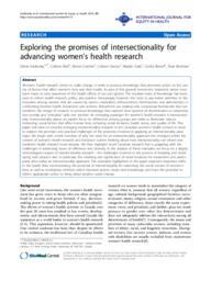 Exploring the promises of intersectionality for advancing women's health research