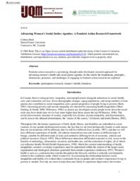Advancing women's social justice agendas: a feminist action research framework