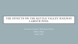 The effects on the Kettle Valley railway labour pool