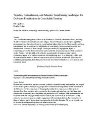 Trenches, embankments, and palisades