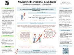 Navigating professional boundaries: A therapeutic recreation (TR) perspective