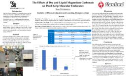 The effects of dry and liquid magnesium carbonate on pinch grip muscular endurance