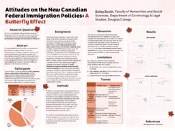 Attitudes on the new Canadian federal immigration policies: A butterfly effect