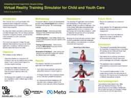 Virtual reality training simulator for child and youth care