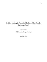Decision making in financial markets: What role do emotions play?