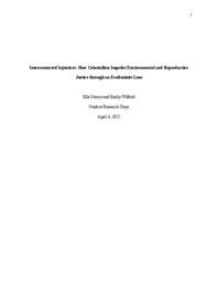 Interconnected injustices: How colonialism impedes environmental and reproductive justice through an ecofeminist lens