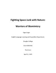 Fighting space junk with nature: Warriors of biomimicry
