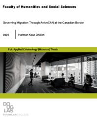Governing migration through ArriveCAN at the Canadian border